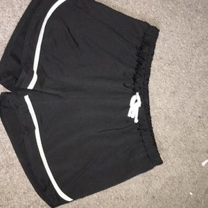 Black shorts stretchy waist band.